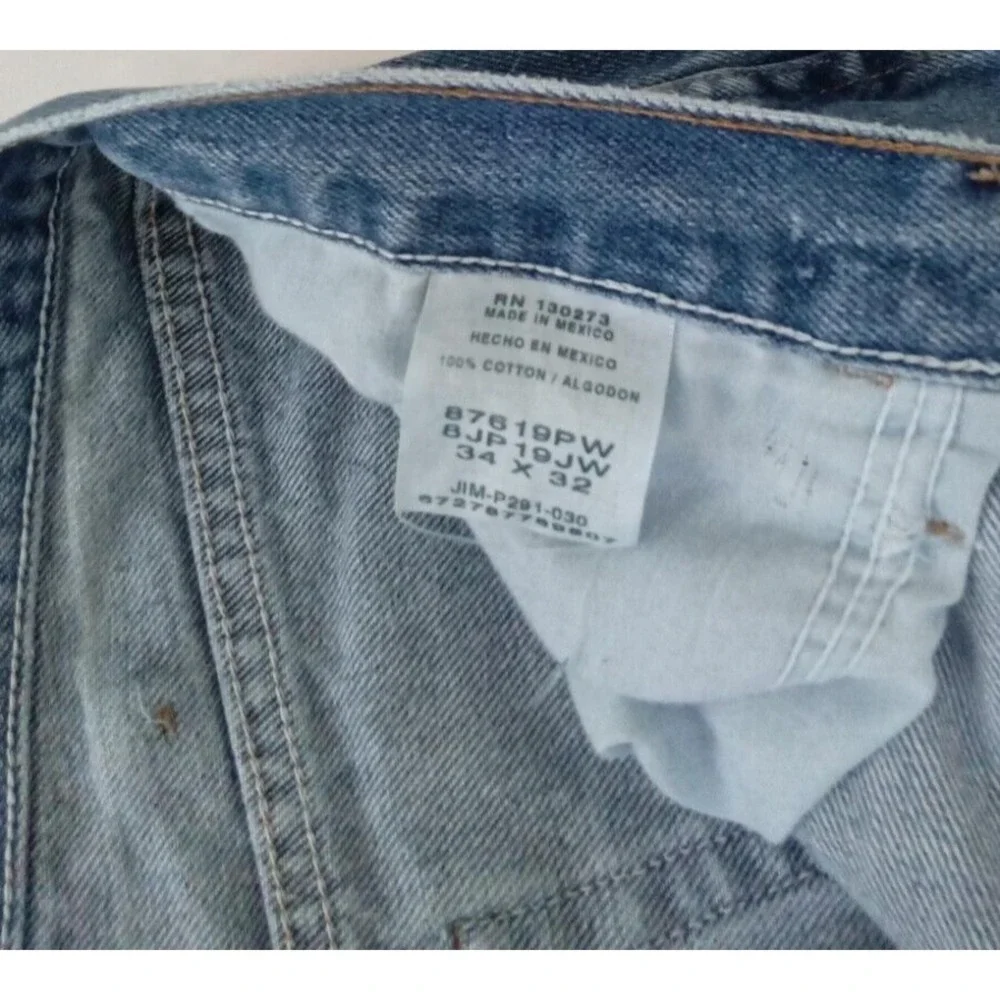 Rustler Jeans Men 34x32 Blue Denim Med Wash High Rise Western Cowboy Ranch Rodeo